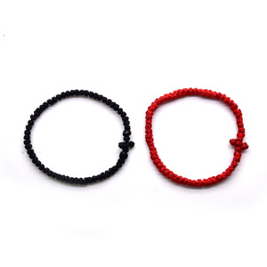 Handmade Red And Black Shrink Rope Cross <b>Bracelet</b> For Gift Fashion <b>String</b> <b>Bracelets</b> - Product Image 1