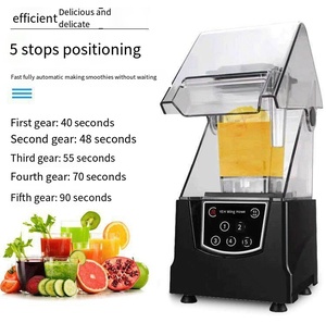 Mixeur alimentaire électrique commercial haute performance 5 vitesses, moteur en cuivre pur, bol mélangeur en acier inoxydable 1500W, smoothie, thé au lait - Product Image 6