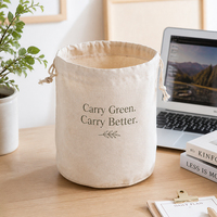 Sac cosmétique en toile à cordon de serrage, grande capacité, multi-usages, portable, taille personnalisée, logo imprimé, réutilisable, résistant à l'eau