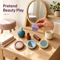 Ensemble de jouets de maquillage en silicone - Kit de jeu de beauté et de mode pour enfants, cosmétiques, déguisements, jeu de rôle