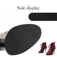 Bottes de danse latine élégantes pour femmes, design élégant avec boucle et lacets, chaussures de danse de salon confortables à talons hauts