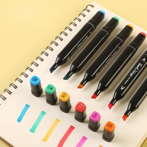 Premium Dual Tip Art Markers Alcohol Based Permanent Ink Drawing <b>Set</b> for <b>Artists</b> Sketching and Coloring Projects - Product Image 2