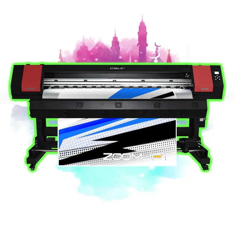 Harga Pabrik 1.8M Printer Inkjet Format Besar dengan Xp600 Head Eco Solvent Printer untuk Vinyl Flex Backlit Banner