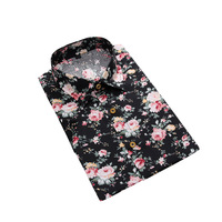 Chemises à fleurs hawaïennes boutonnées pour hommes Chemise imprimée à manches courtes coupe régulière Prix de gros cs12