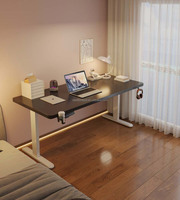 Station de travail debout assise de bureau électrique à hauteur réglable pour bureau à domicile Table d'ordinateur durable pour le travail de jeu