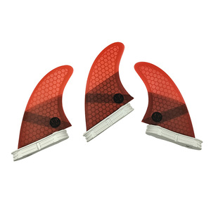 Juego de aletas de surf Upsurf de 3 piezas de fibra de vidrio Honeycomb con doble tab. - Product Image 3