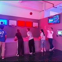 Jeux de basket-ball interactifs jeu d'activation cerceaux de basket-ball LED RVB