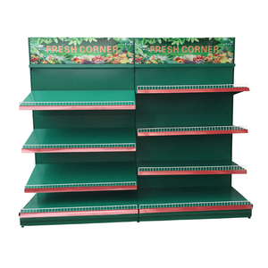 Scaffale metallico inossidabile a 4 piani scaffale di esposizione della verdura della frutta scaffale del supermercato scaffale dello scaffale del supermercato - Product Image 2