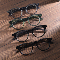 Lunettes de vue rondes pour femmes adultes, monture en acétate de verre, fabriquées à la main, de haute qualité, neuves, vintage, durables, vente en gros