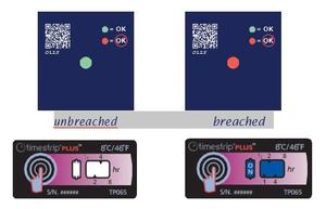 2-8C Timestrip Hoàn Chỉnh Nhiệt Độ Nhãn Duy Nhất Sử Dụng Màu Sắc Thay Đổi Nhiệt Độ Chỉ Số Nhãn Cho Dây Chuyền Lạnh Giám Sát - Product Image 2
