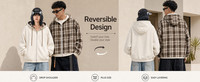 Sweat à capuche zippé intégral en coton épais imperméable pour homme, personnalisé, vente en gros OEM - Tricot uni, style streetwear et vêtements de travail