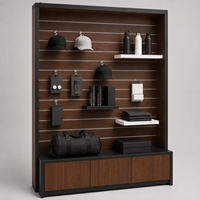 Panneau mural à lattes en MDF finition grain de bois, taille personnalisée, capuchon d'extrémité, présentoir Yincheng Packaging