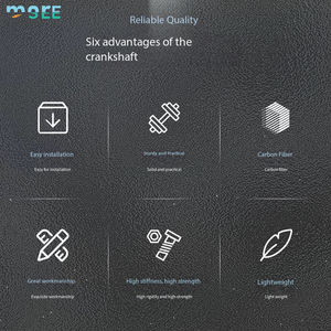 Manivelle SeeMore personnalisable OEM ODM 24 mm en titane et fibre de carbone, la plus légère, compatible avec le jeu de manivelle <span class=keywords><strong>Easton</strong></span> Spider pour vélos de route et de gravier - Product Image 6