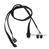 Cable de caja de PC USB 3,0 USB 3,1 Luz LED Cable de panel frontal de computadora Interruptor de unidad central Puerto Cable de extensión de reutilización