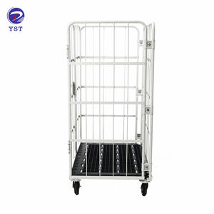 تخصيص جوانب شبكة سلكية قابلة للطي تصميم تحسين النقل آمن حل لفة قفص مع قاعدة بلاستيكية - Product Image 3
