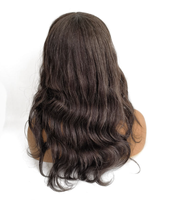 Perruque médicale 100 % cheveux humains vierges HD avec dessus en soie pour perruque sans colle, antidérapante, en silicone, petite taille, pour patients atteints d'alopécie ou de cancer