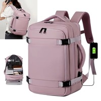 Sacs de cabine personnalisés, sacs à dos imperméables pour ordinateur portable, approuvés par Ryanair, avec port USB, pour l'avion, 40x20x25cm