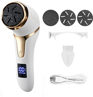 Alat Penghilang Kapalan Kaki Elektrik 2 Kecepatan dengan Layar LCD, USB Rechargeable, dan Vacuum Cleaner untuk Penggunaan di Mobil