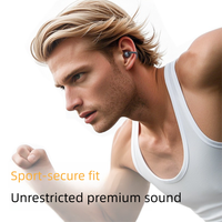 Écouteurs sans fil à conduction aérienne à clip d'oreille, oreillettes ouvertes TWS, casques OWS BT6.0 pour le sport, fabriqués en usine