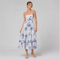 Robe d'été décontractée à bretelles pour femme, imprimé floral, grande taille, longue, pour la plage, fabrication usine