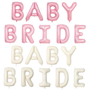 Ballons en feuille métallisée géants de 40 pouces, ensemble BABY BRIDE OH BABY pour décorations de fête d'anniversaire d'enfants - Product Image 1