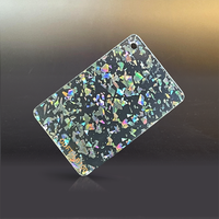 Feuille de paillettes transparentes 1/8 épaisses en or brillant Feuille acrylique scintillante pour la découpe au laser pour la gravure
