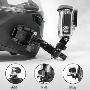 360 dönen esnek montaj motosiklet sürme kask tam yüz eylem kamera yapıştırıcı kamera yatağı kask