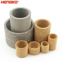 Filtre à air HENGKO en poudre métallique poreuse, filtre en bronze fritté pour huiles hydrauliques et systèmes de lubrification
