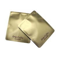 500 pièces pochette plate personnalisée grain de café alimentaire trois joints latéraux feuille d'aluminium mat café emballage alimentaire sacs en Mylar imprimé personnalisé