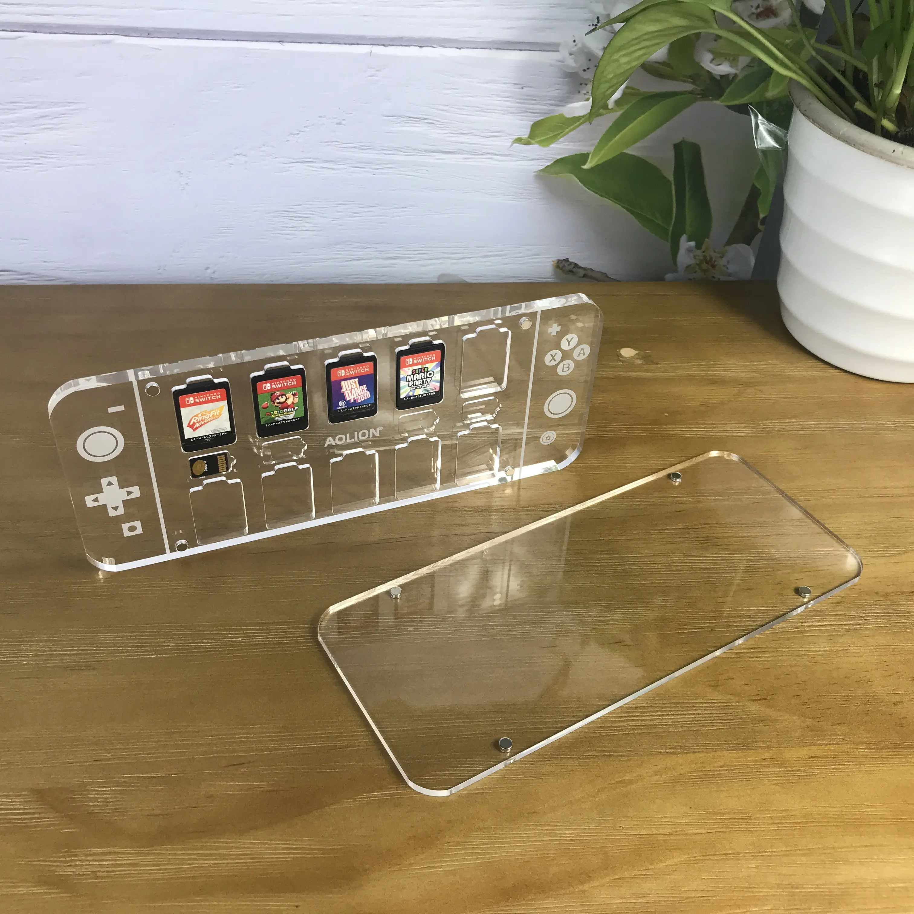 Commutateur jeu cassette boîte de rangement matériau acrylique transparent présentoir magnétique cristal cassette magnétique pour Nintendo