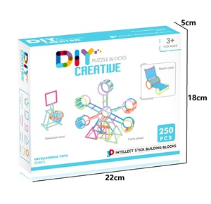 Vente en gros <span class=keywords><strong>PLATO</strong></span> 60 pièces Jouets intellectuels en plastique ABS pour la maternelle, jeux de puzzle intelligents à construire soi-même, blocs de construction pour les enfants de 5 à 7 ans - Product Image 2