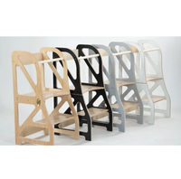 Chaise haute pliable en bois tour transformable pour tout-petits convertible en bureau et chaise pour enfants ensemble tour de cuisine pour enfants