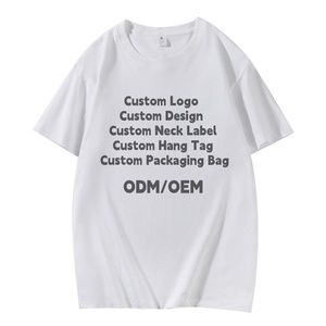 T-shirt pour homme en coton 100% de haute qualité, 200 GSM, tricoté, décontracté, <span class=keywords><strong>blanc</strong></span> <span class=keywords><strong>et</strong></span> noir, uni, avec logo personnalisé imprimé par transfert thermique - Product Image 3