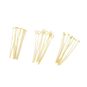 Color-preserving 18K gold round-tipped pin, pure copper pin connecting pin, pendant pin, <b>beading</b> material DIY accessory B25 - Product Image 5