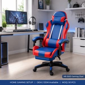 Silla de Juego OEM ODM Directo de Fábrica, Respaldo Alto, Cuero PU, con Reposapiés, Logotipo Personalizado, Envío Rápido - Product Image 5