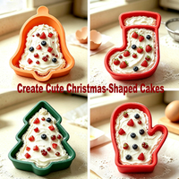Assiettes de Noël personnalisables en gros, sans BPA, résistantes à la chaleur, motifs Cloche de Noël, Chaussette, Sapin de Noël et Gant de Noël