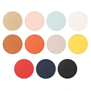 10cm Round PU Leather <b>Coaster</b> <b>Drink</b> <b>Coaster</b> Coffee Cup Mat Pad Multicolor Thick <b>Coasters</b> Table Mat - Product Image 3