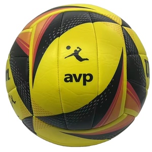 Venta al por mayor de fábrica: Balones de voleibol AVP de alta calidad, tamaño 5, de PU cosidos a máquina para interiores y exteriores. - Product Image 1