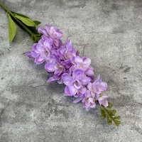 Bunga Delphinium Buatan Tunggal Warna Ungu, Bunga Hyacinth Sutra Palsu, Dekorasi Rumah & Pernikahan, Produsen Grosir Cina