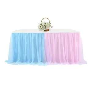 wholesale different design of table skirting for birthday table skirts table skirt for decoration