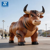 Ballon publicitaire géant gonflable en forme de taureau, modèle animal gonflable personnalisé