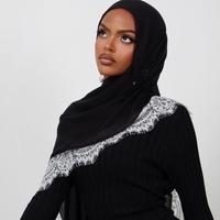 Hijab en modal et dentelle, léger, respirant, en rayonne avec bonnet, nouveau design Klay the Label