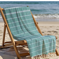 Turkish Cotton Hammam Bath Beach Towels 100% Cotton Striped Summer Extra-Thick Quick-Dry Luxury