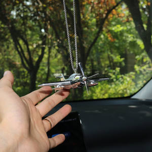 Nouveau style créatif : Pendentif voiture <span class=keywords><strong>avion</strong></span> cool, figurine décorative, accessoires de suspension pour rétroviseur de voiture - Product Image 4
