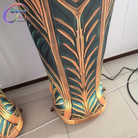 Modèle de pharaon égyptien gonflable géant en PVC personnalisé pour les fêtes et événements, ventilateur inclus