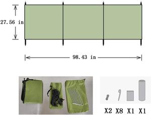 <span class=keywords><strong>Paravientos</strong></span> Portátil de Una Sola Capa de Acero para Estufa, Pantalla Protectora de Viento para <span class=keywords><strong>Playa</strong></span>, Tela Oxford, Mampara de Camping, Privacidad para Barbacoa al Aire Libre en Verano - Product Image 5