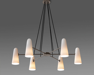 Lámpara de Araña de Vidrio Creativa Posmoderna Nórdica XZ, Modelo Asteroid, para Sala de Estar, Dormitorio, Estudio, Habitación Modelo, Luces LED, Hotel - Product Image 2