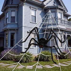 <span class=keywords><strong>Ragnatela</strong></span> di Halloween 23x16.4 Piedi, <span class=keywords><strong>Ragnatela</strong></span> Triangolare, Decorazione Spaventosa per Casa Stregata, Oggetto di Scena Horror per Feste di Halloween all'Aperto - Product Image 1