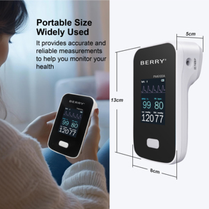 BERRY Pm6100a Jam Tangan Pintar Monitor Tekanan Darah Digital Elektrik SpO2 Denyut Nadi Bluetooth <span class=keywords><strong>2</strong></span>.8 ''Layar TFT-LCD Portabel CE - Product Image 5