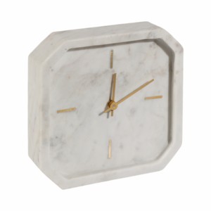 Octagon Marble <b>Table</b> Clock Small Decorative <b>Desk</b> Clock For Living Room Office Mantel Shelf <b>Console</b> <b>Table</b> - Product Image 2